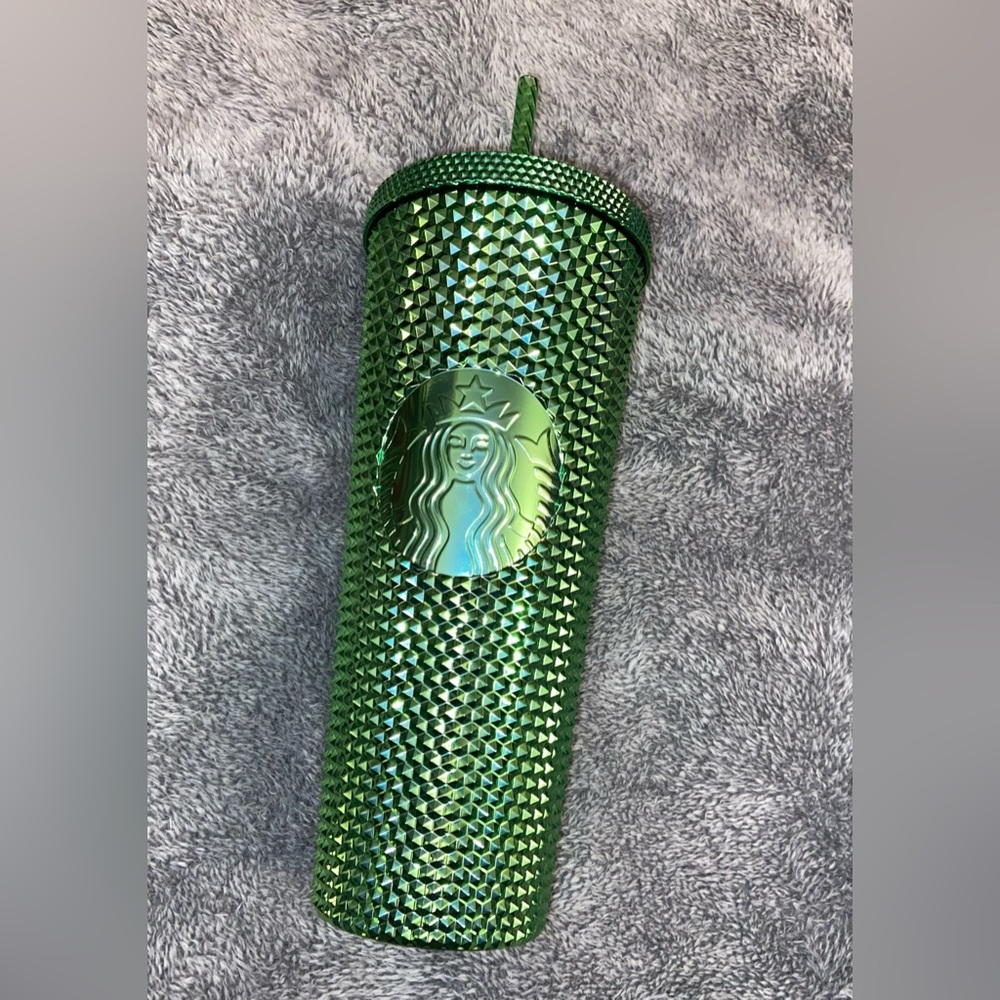Starbucks 2023 Limited Edition Holiday Winter Green Bling Studded Venti Tumbler